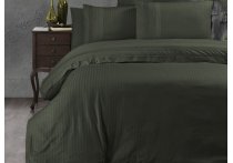 Постільна білизна ранфорс delux First Choice - Dark Gala Dark Green (Турция), євро